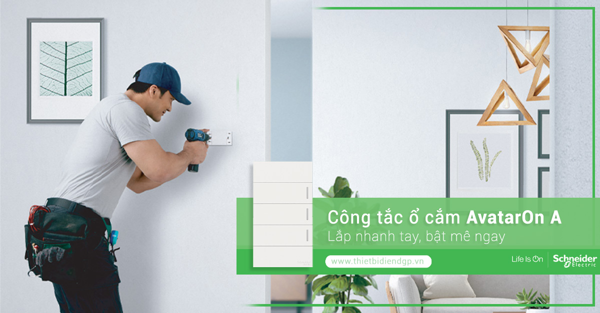 AvatarON A : Dòng công tắc ổ cắm mới nhất của Schneider
