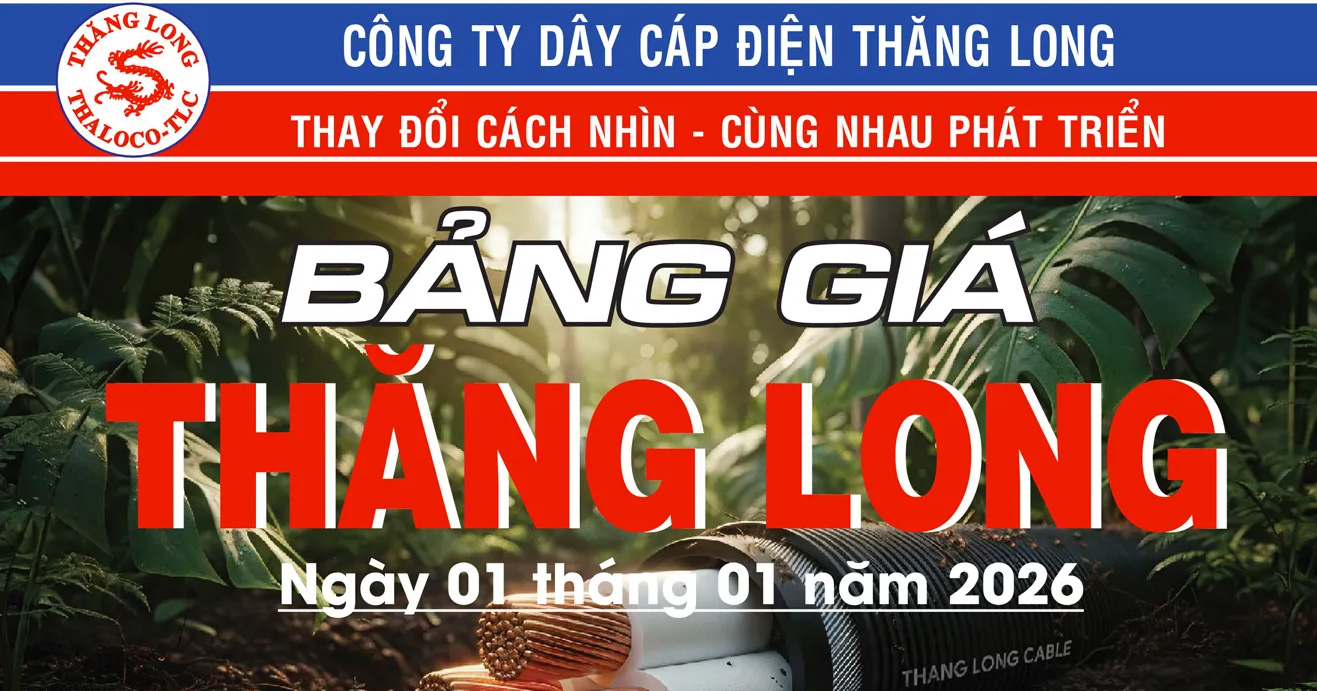 Bảng Giá Cáp Điện Thăng Long 2026