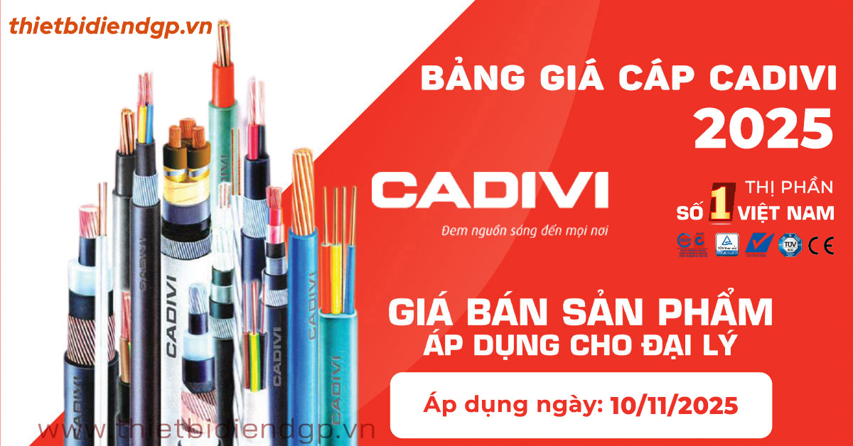 Bảng Giá Cáp Điện CADIVI mới nhất 2025