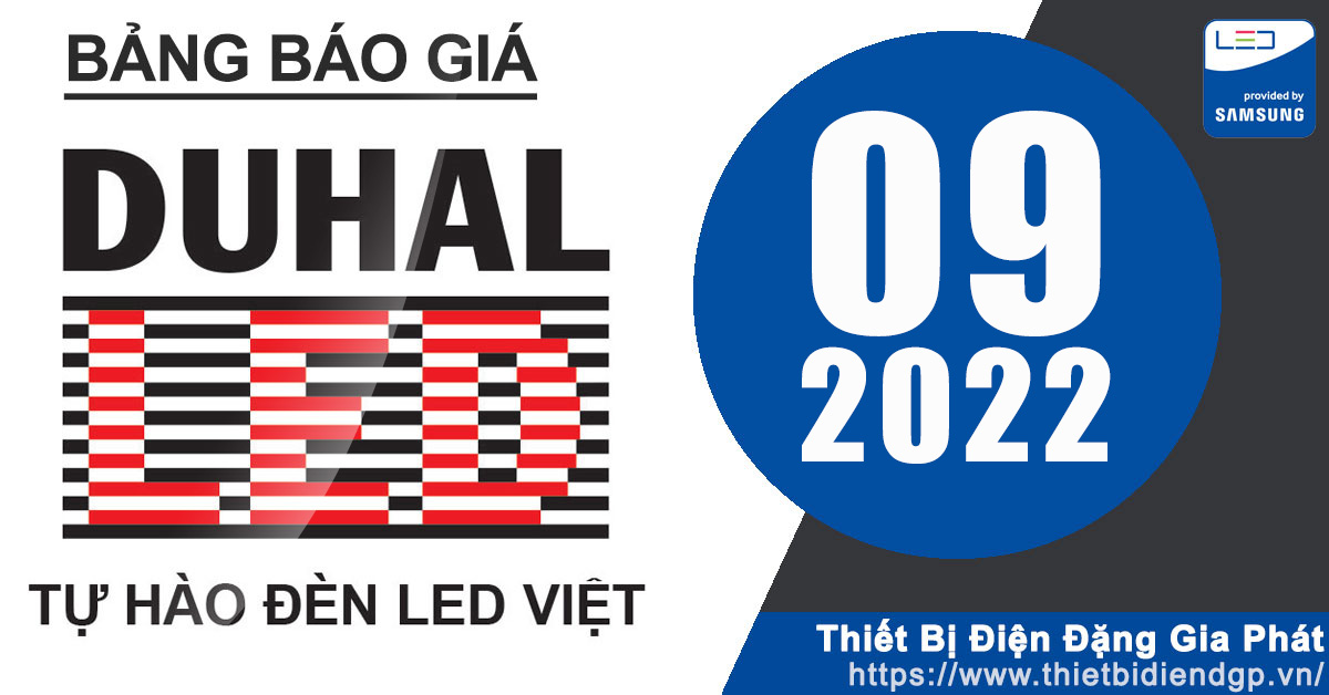 Bảng Giá Đèn DUHAL 2022 (tháng 9, Quyển A+B+C)