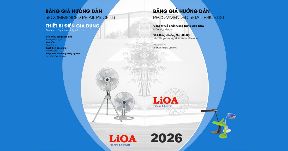 Bảng Giá LiOA Thiết bị điện Gia Dụng 2026