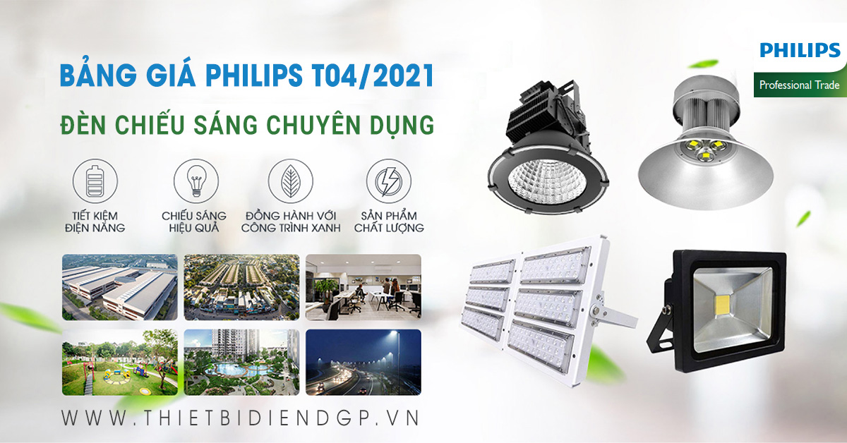 Bảng Giá đèn chiếu sáng dân dụng Philips 04/2021