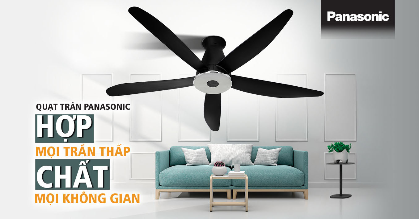 TOP 10 mẫu Quạt trần Panasonic 5 cánh đẹp nhất