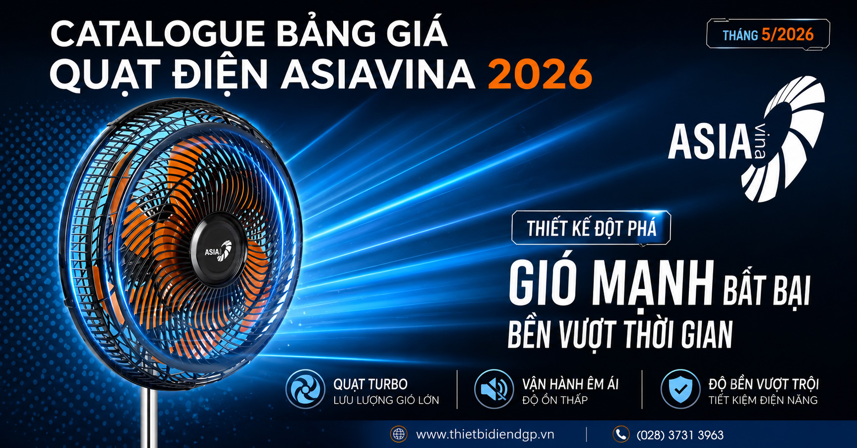 Catalogue Bảng Giá Quạt Điện ASIAvina 2026
