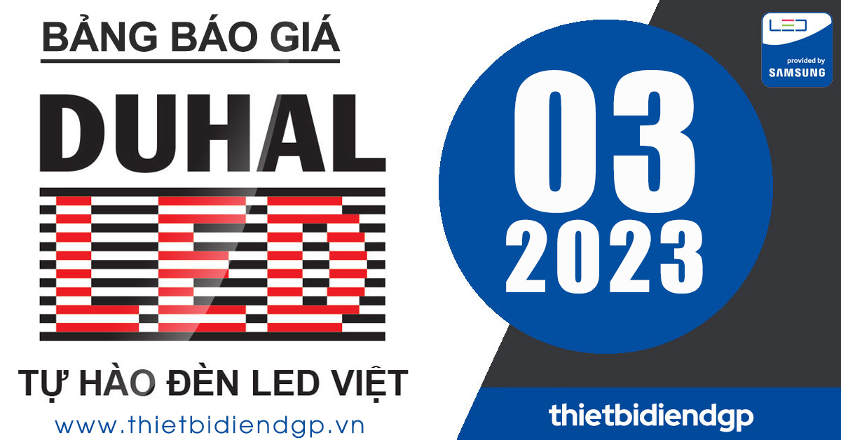 Bảng Giá Đèn DUHAL 2024 (Quyển A+B+C)