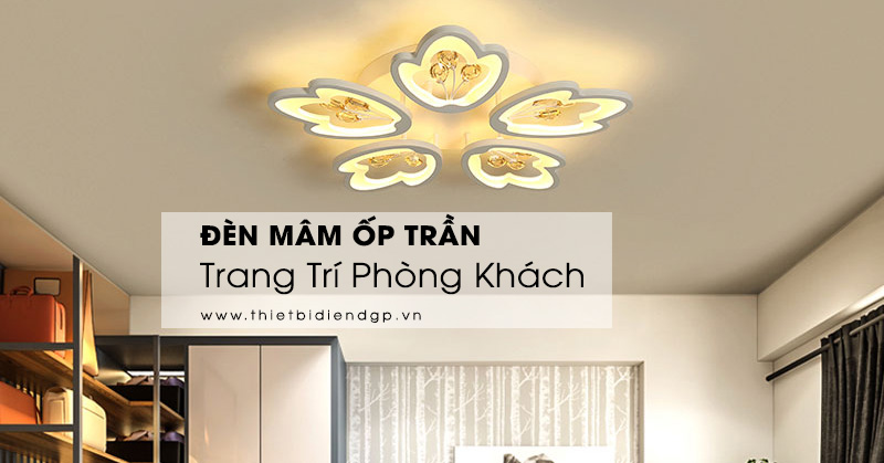 Tổng hợp những mẫu đèn Mâm ốp trần trang trí đẹp 2024