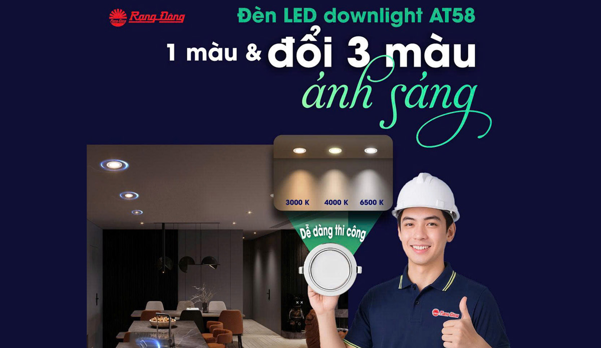 Giới thiệu dòng Đèn Led Downlight AT58 Rạng Đông