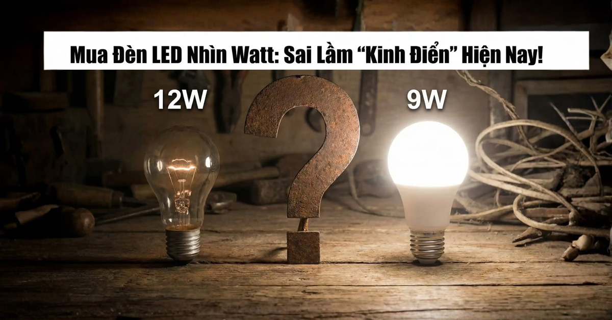 Mua đèn LED chỉ nhìn vào số Watt: Thói quen nên thay đổi