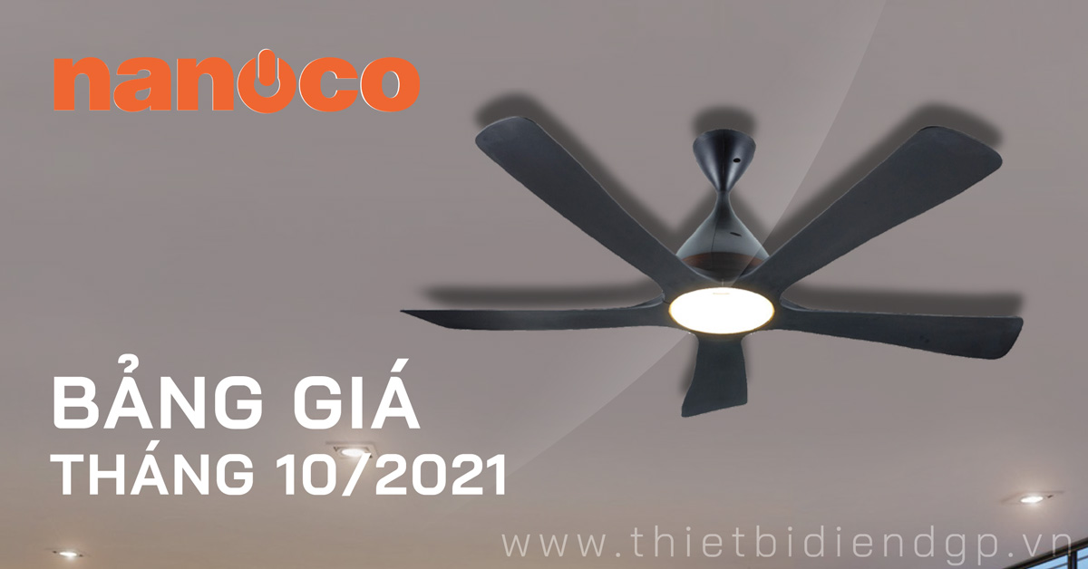 Bảng Giá NANOCO Tháng 10/2021
