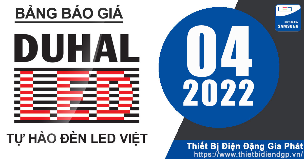 Bảng Giá Đèn DUHAL 2022 (tháng 4, Quyển A+B+C)