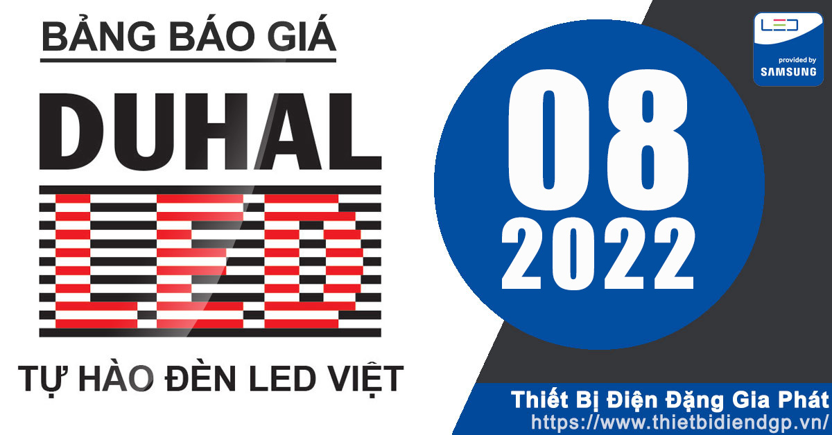 Bảng Giá Đèn DUHAL 2022 (tháng 8, Quyển A+B+C)