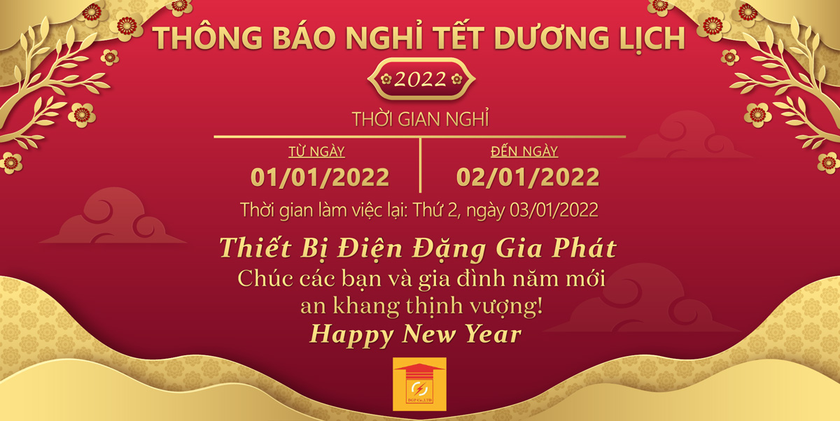 Thông báo nghỉ Tết Dương Lịch 2022