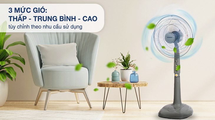 Quạt điện có nút điều chỉnh phù hợp với từng nhu cầu sử dụng