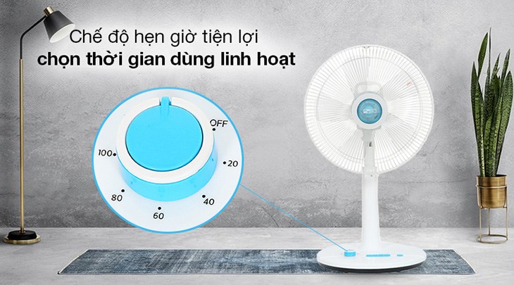 Quạt có chức năng hẹn giờ tiện lợi hơn trong quá trình sử dụng