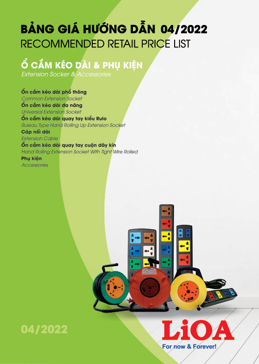 BẢNG GIÁ LIOA 04/2022 (Ổ Cắm Kéo Dài)