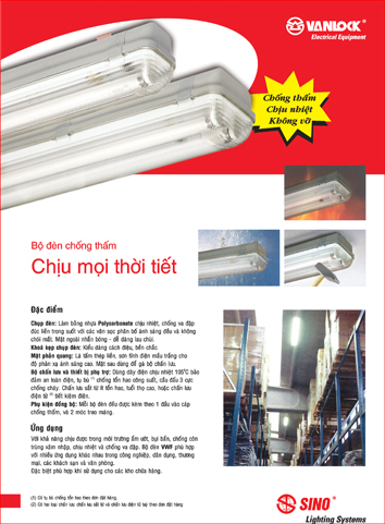 Bảng giá đèn chống thấm Sino Vanlock 2019