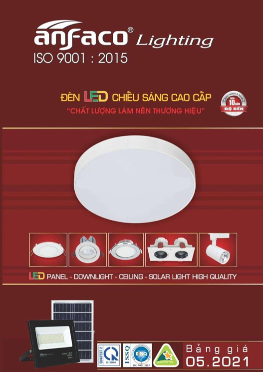 Bảng Giá Đèn Anfaco Lighting tháng 5/2021
