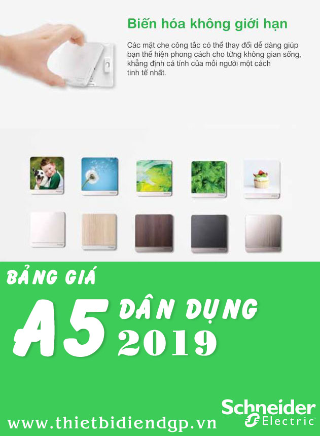 Bảng giá Schneider dân dụng A5 2019