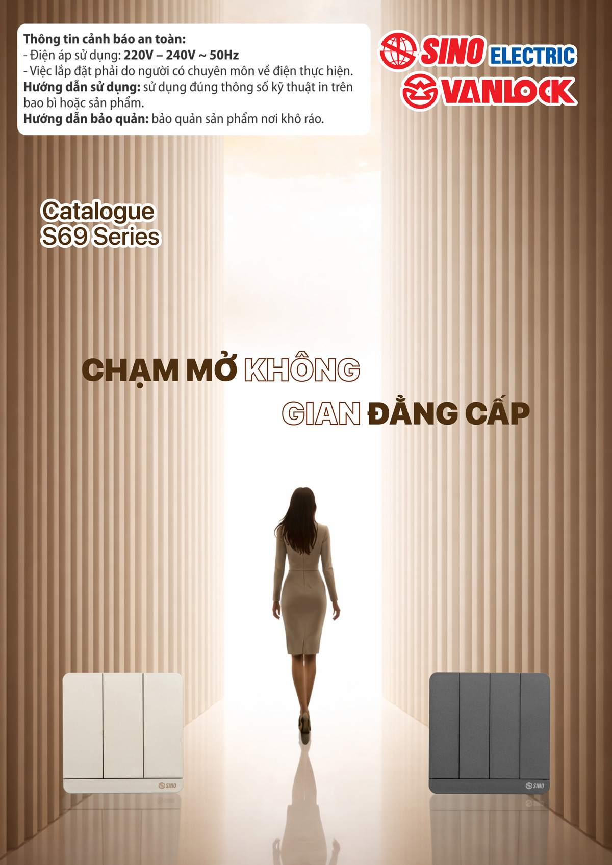 Công tắc, Ổ cắm Sino Vanlock Series S69 2026