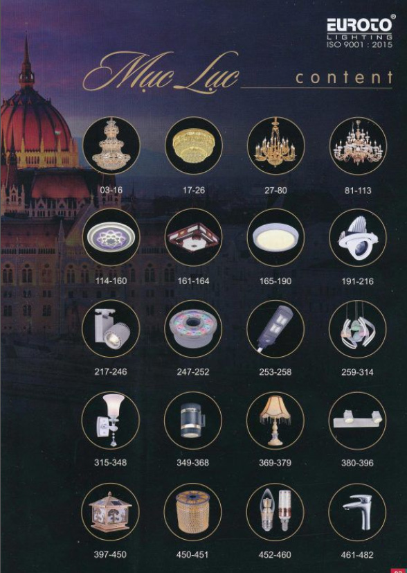 Catalogue đèn trang trí Euroto Lighting 2020