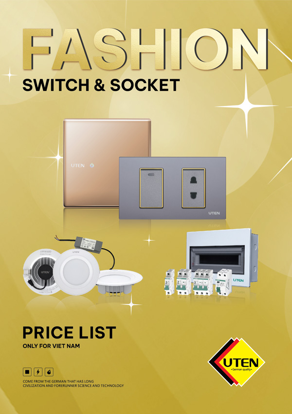 Catalogue & Bảng giá Công tắc, ổ cắm UTEN 2024