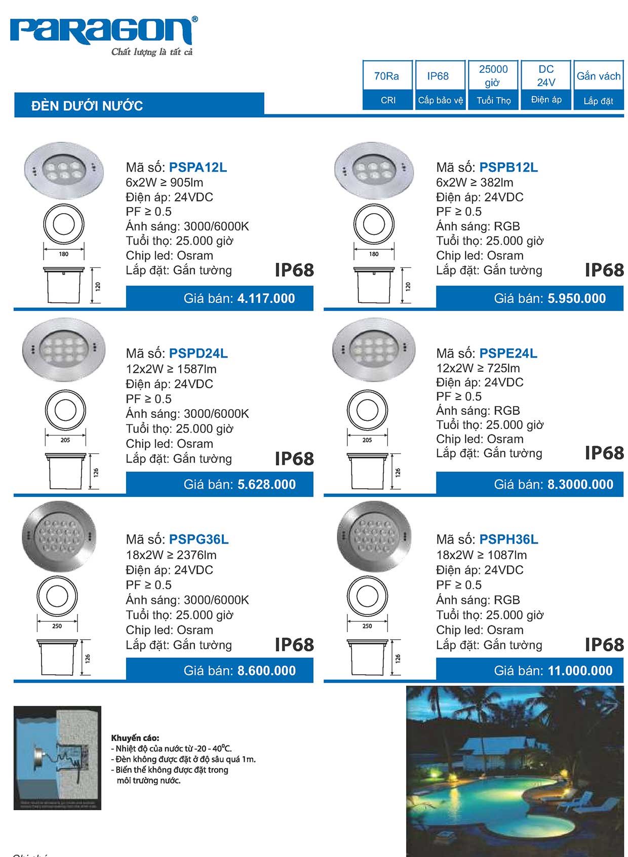 Đèn dưới nước (Paragon)