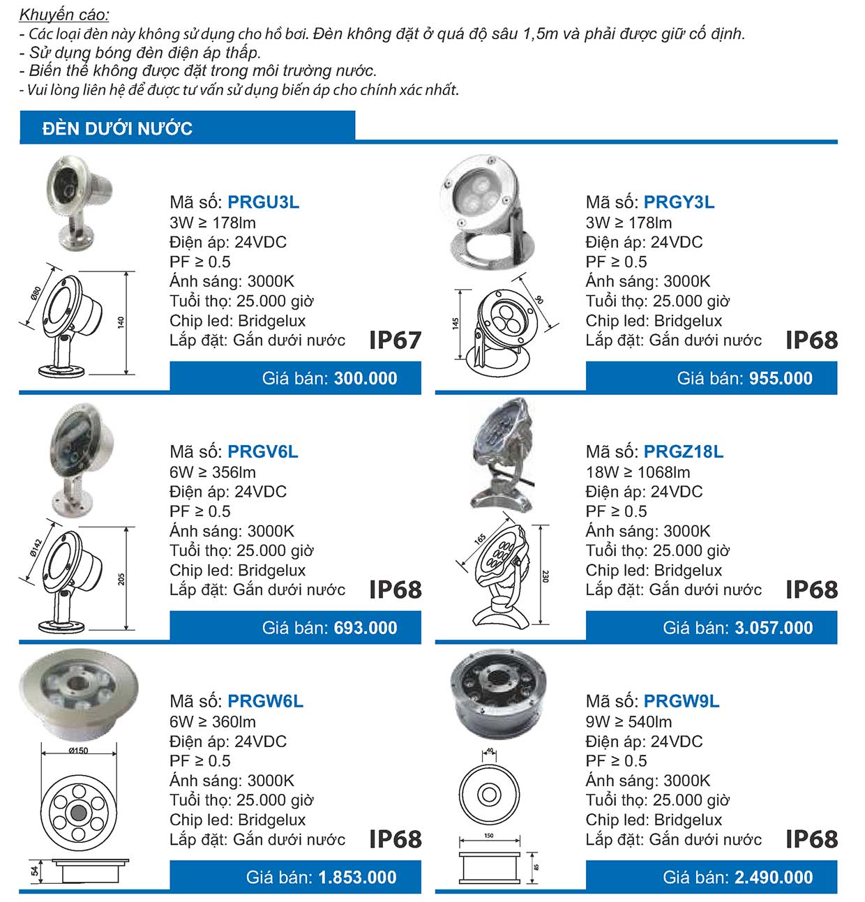 Đèn dưới nước (Paragon)