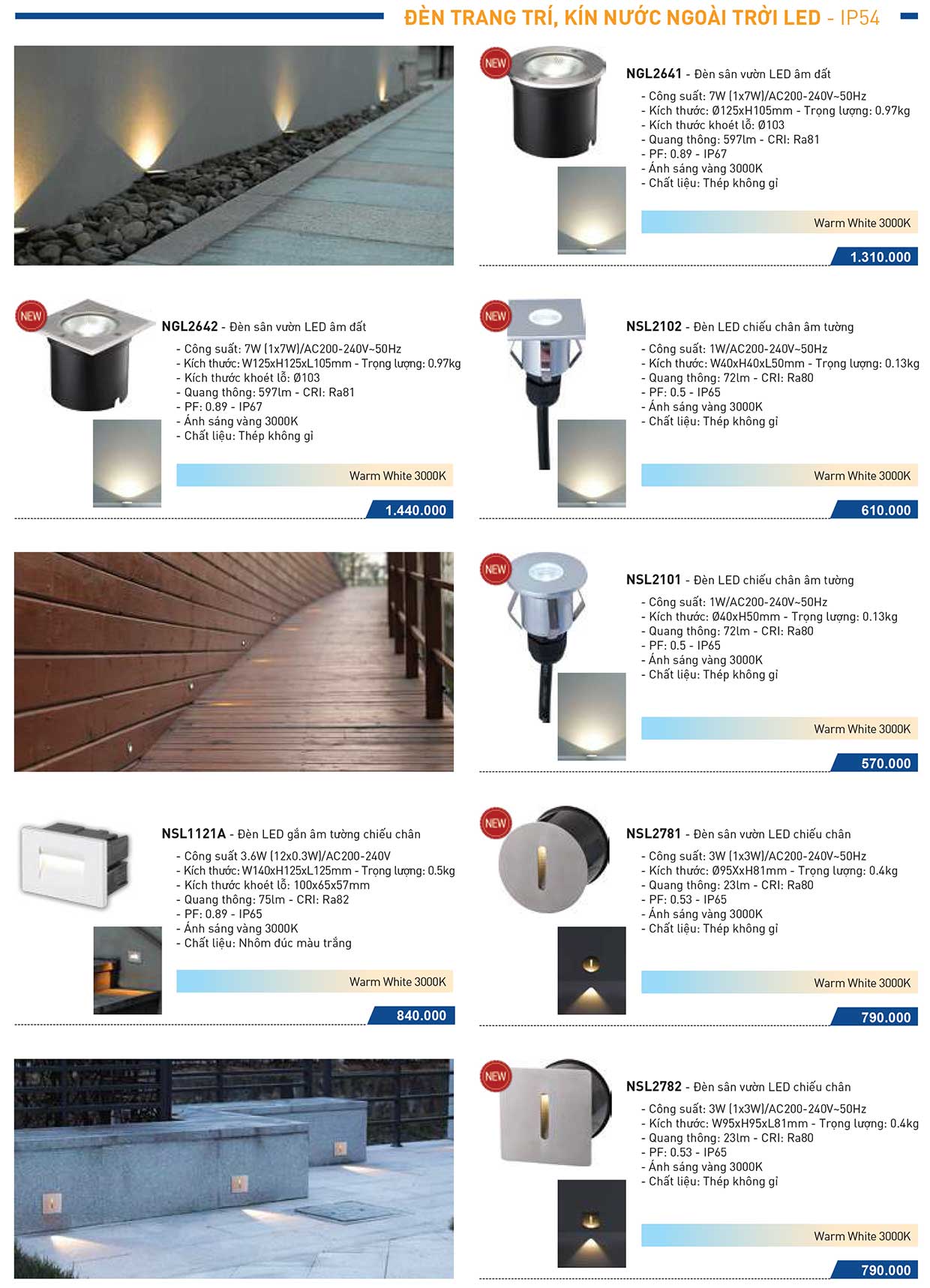 Đèn Trang Trí Ngoài Trời Led (Panasonic/Nanoco)