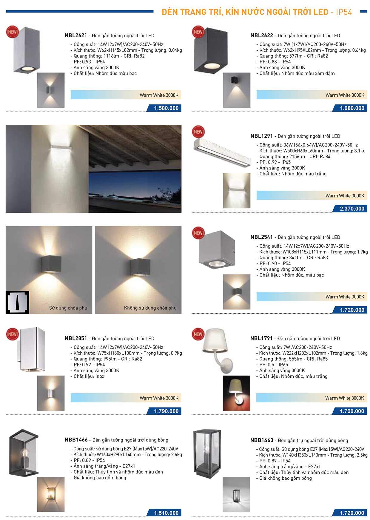 Đèn Trang Trí Ngoài Trời Led (Panasonic/Nanoco)