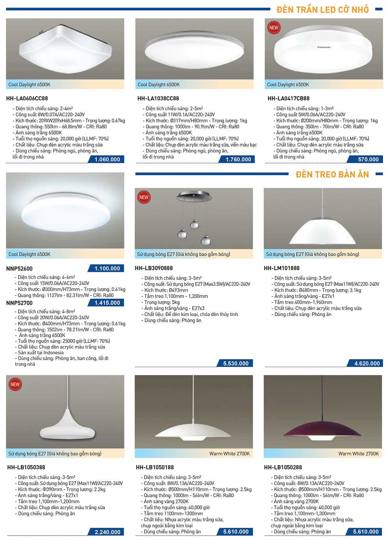 Đèn trần Led (Panasonic)