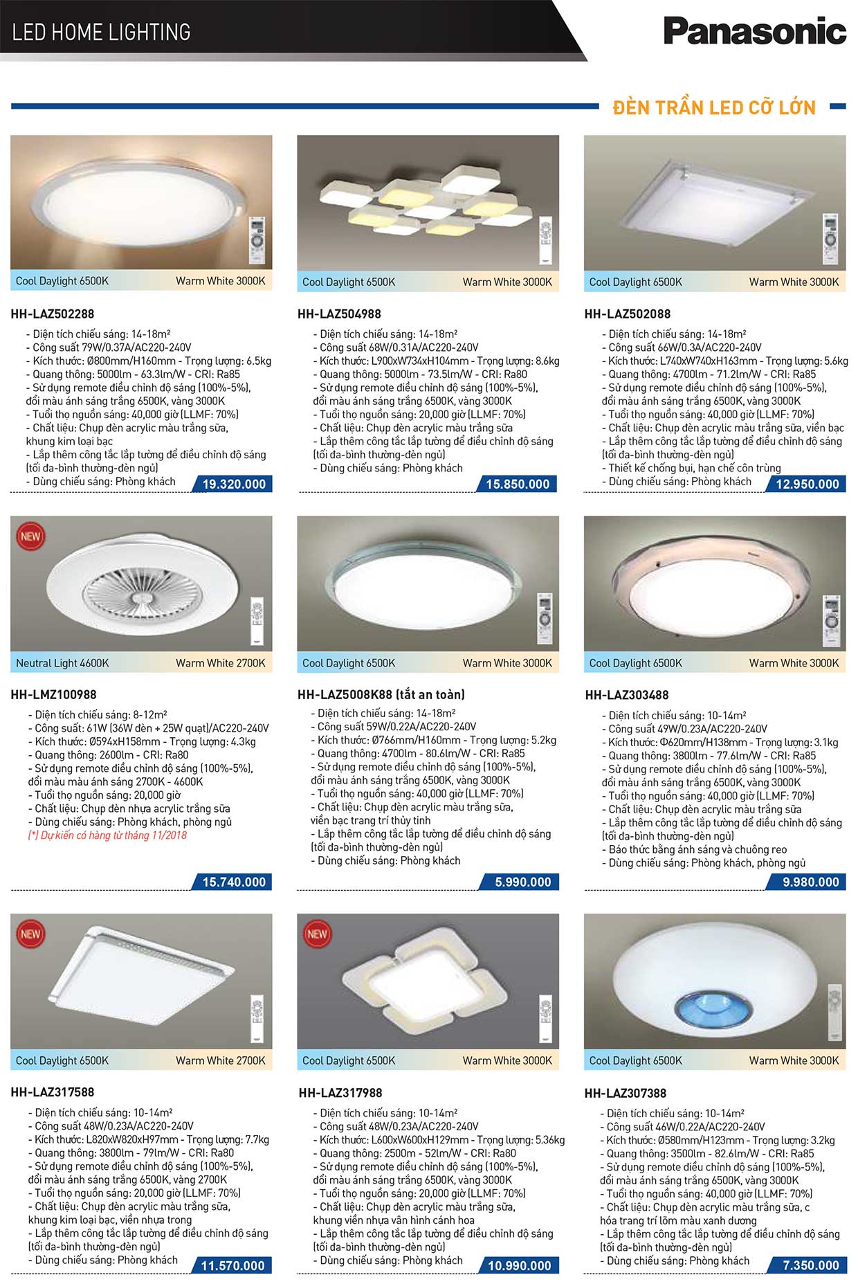 Đèn trần Led (Panasonic)