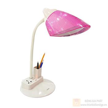 Đèn bàn khớp mềm Model có hộp đựng bút và ổ cắm đa năng LiOA 01B/PK