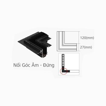 Nối Góc âm đứng (phụ kiện ray nam châm) GAD