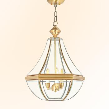 Đèn thả đồng Netviet Ø400*H530+500, E14*3 lamp NB 602
