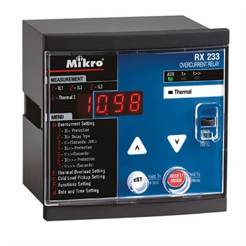 Rơle bảo vệ quá dòng Mikro RX233-230A (50P, 51P, CLP, 50BF, 49RMS) RX233-230A
