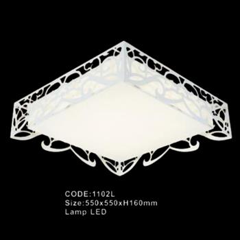 Đèn mâm ốp trần vuông led - 550*550*H160 mm 1102L