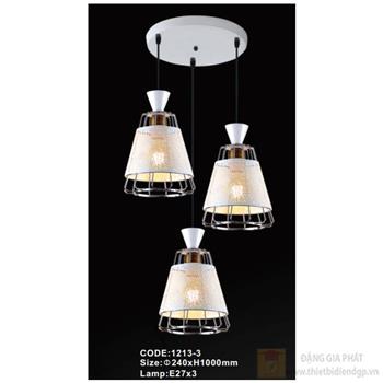 Đèn treo trần trang trí Slister Ø240*H1000mm - E27*3 1213-3