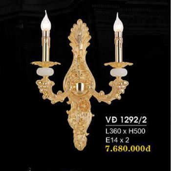 Đèn vách đồng L360*H500, E14*2 VĐ 1292/2