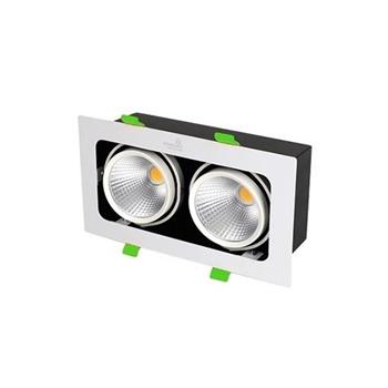 Đèn Led Hộp Âm Trần Rọi KingLed TOPAZ GL-2*10SS-V227 20W GL-2*10SS-V227-V/TT/T
