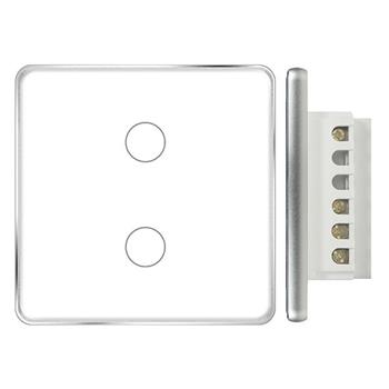 Công tắc Zigbee vuông 2 nút màu trắng (vát kim cương 2.5D) ZB86S-02DP-EU(W)