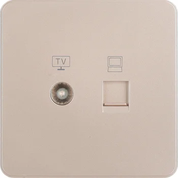 Ổ cắm ti vi + mạng RJ45 Cat 5e màu gold WGDT2TVRJ5EG