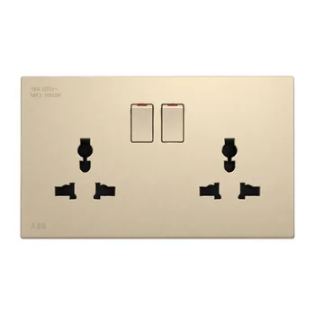 Bộ ổ cắm đôi ABB đa năng 16A, có công tắc - 4TYB501542P0x05 4TYB501542P0x05