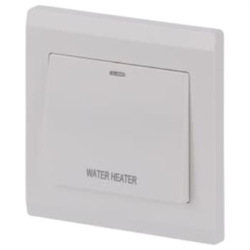 Bộ công tắc máy nước nóng ABB Inora BL180WH 2 cực 20AX có đèn Led 2TCZ171014R0070