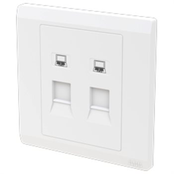Bộ ổ cắm mạng đôi ABB Inora BL329 RJ45 CAT.6 2TCZ173014R0010