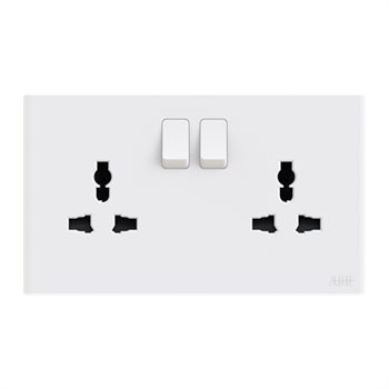 Bộ ổ cắm đa năng đôi ABB Framia BC253 16A kèm công tắc 2TCZ212023R0060