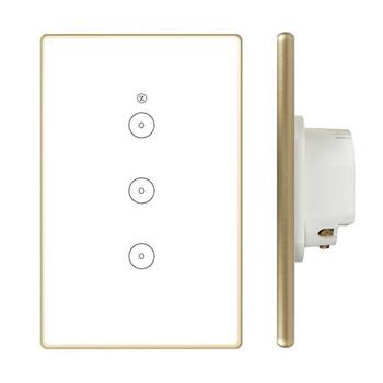 Công tắc Zigbee chữ nhật (viền VÀNG, 4 nút + icon Z) ZB120K-04 (W)