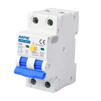 RCBO2, 2 cực, 30mA, 6kA RCBO2-30/2xx