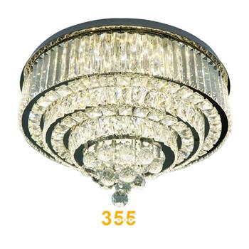 Đèn ốp trần pha lê Ø600 X H170 - LED 3 CĐ OTPL81068