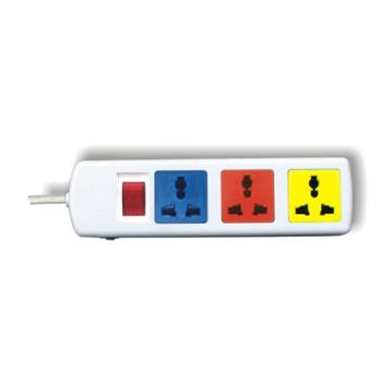 Ổ cắm kéo dài đa năng công tắc 2 cực LiOA, có bảo vệ quá tải có nắp che 3DN2.32WN