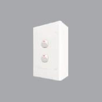 Bộ công tắc đơn 2 công tắc và đế nổi MPE A20B12N A20B12N